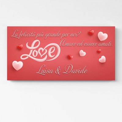 Quadro personalizzato idea regalo per San Valentino