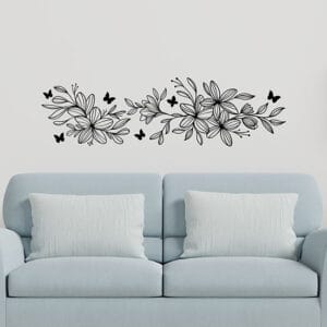 Decorazioni da parete con fiori adesivi