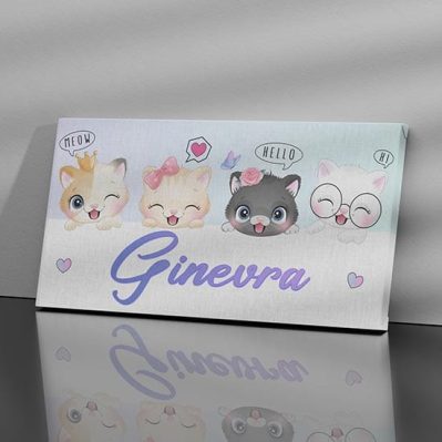 Quadro con nome personalizzato per bambini stampa su tela