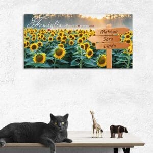 Quadro famiglia personalizzato con nomi da appendere
