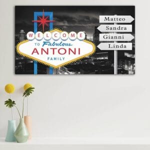 Quadro personalizzato per la famiglia con nomi
