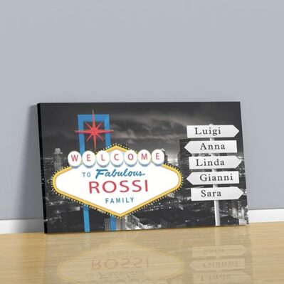 Quadro personalizzato per la famiglia con nomi e cognome