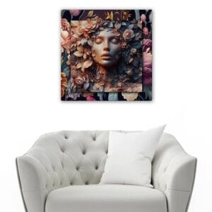 Quadro tridimensionale con 2 tele sovrapposte arte 3d