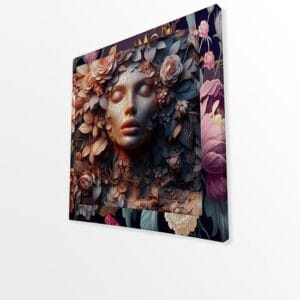 Quadro tridimensionale con 2 tele sovrapposte arte digitale