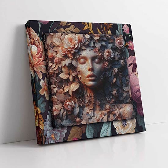 Quadro tridimensionale con 2 tele sovrapposte