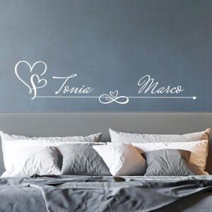 Adesivi murali personalizzabili per camera da letto con nomi