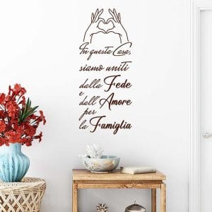 Scritte adesive per pareti famiglia felice