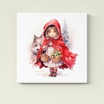 Quadro per bambini con cappuccetto rosso