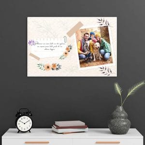 Quadro con foto personalizzato con dedica stampa su tela