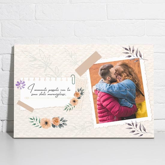 Quadro personalizzato con foto e dedica