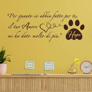 Adesivi murali personalizzati con il nome del tuo cane stickers