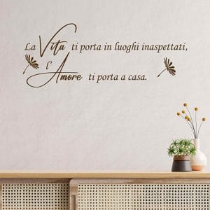 Adesivi murali soggiorno con scritte decorative