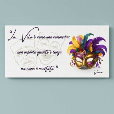 Quadro su tela con frase di Seneca