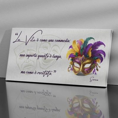 Quadro su tela con frase di Seneca arte moderna