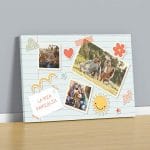 Ritratto personalizzato nonno e nipoti, opera d'arte di famiglia su misura, stampa su tela per il compleanno del nonno, regalo per la festa del papà, regalo per i nipoti - Italia