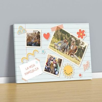Quadro su tela personalizzato con foto della famiglia per arreda