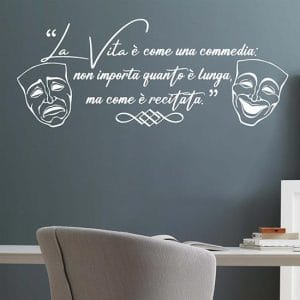 Scritte sui muri citazione di Seneca adesiva stickers