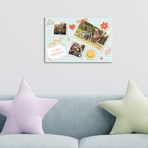 Simpatico quadro su tela personalizzato con foto della famiglia