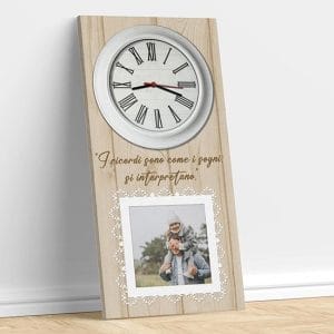 Orologio da muro personalizzabile su tela con foto ricordo