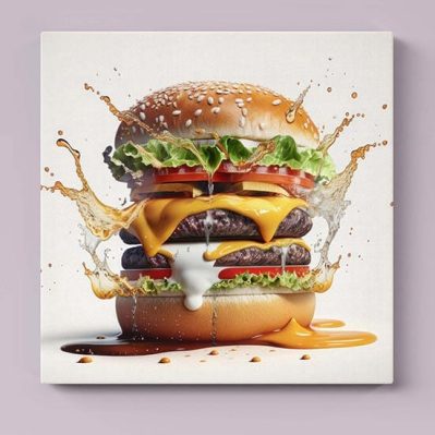 Quadri cucina Fast food cheeseburger