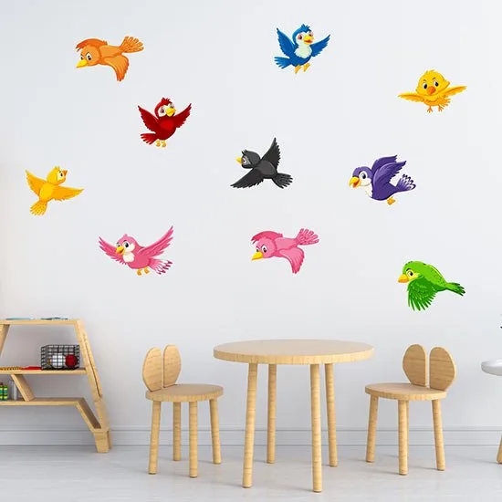Kiwistar, adesivo da parete, motivo: uccello in volo, disponibile in 6 misure