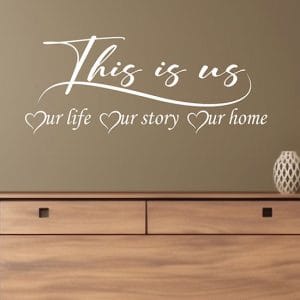Adesivi murali con frasi da parete per la famiglia