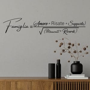 Frasi adesive per pareti con formule matematiche stickers