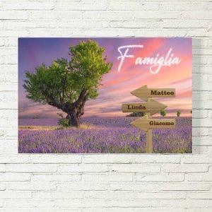 Quadro personalizzato per la famiglia su tela