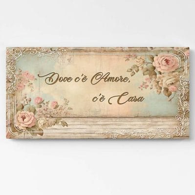 Quadro shabby su tela moderna