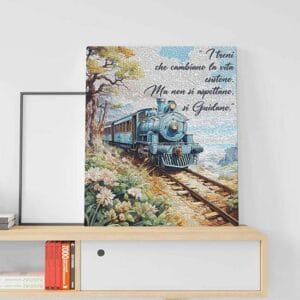 Quadro soggiorno con frase su tela da appendere