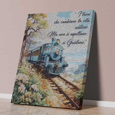 Quadro soggiorno con frase su tela moderna