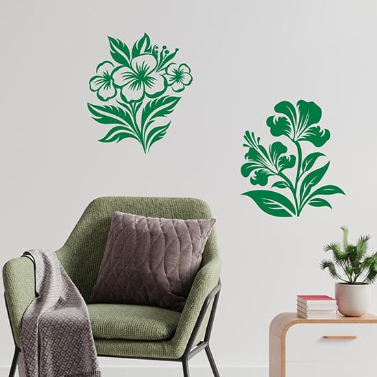 Fiori adesivi murali decorativi