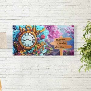 Orologio da parete personalizzato per la famiglia con nomi