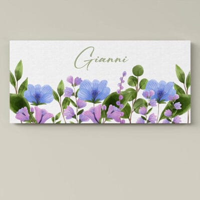 Quadri per camera da letto personalizzati con nomi stampe