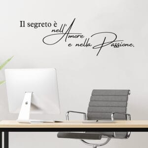 Frase adesiva da parete per lavoro con amore