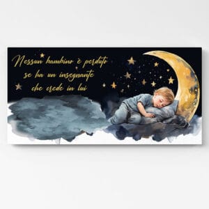 Quadro con frase per insegnante e bambini