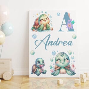 Quadro personalizzato con nome di bambini stampato