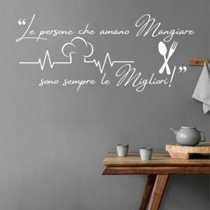 Adesivi per muro cucina con frase da parete