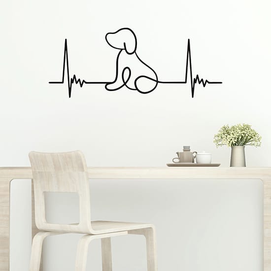 Adesivo battito cardiaco cane