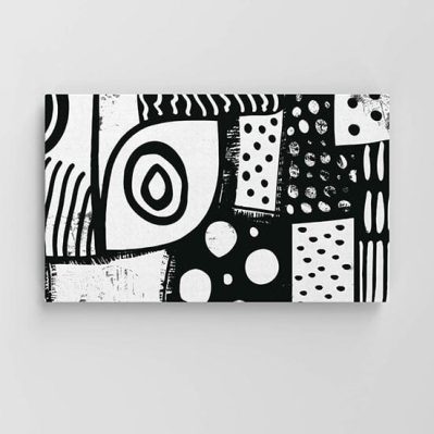 Quadro astratto bianco e nero