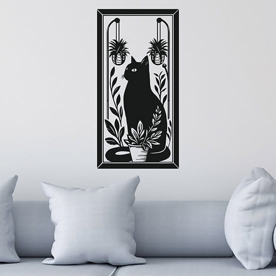 Decorazione adesiva quadro con gatto