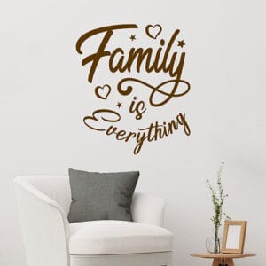 Scritta famiglia adesiva da parete stickers murali