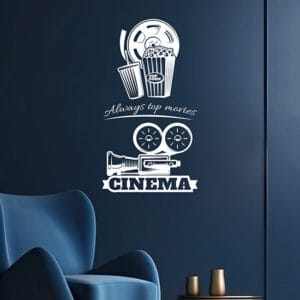 Adesivi decorazioni pareti cinema design
