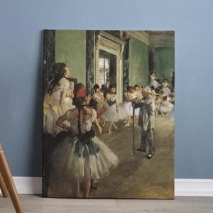 Quadro di Degas La scuola di danza su tela