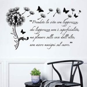 Frase adesiva da muro per soggiorno scritte murali