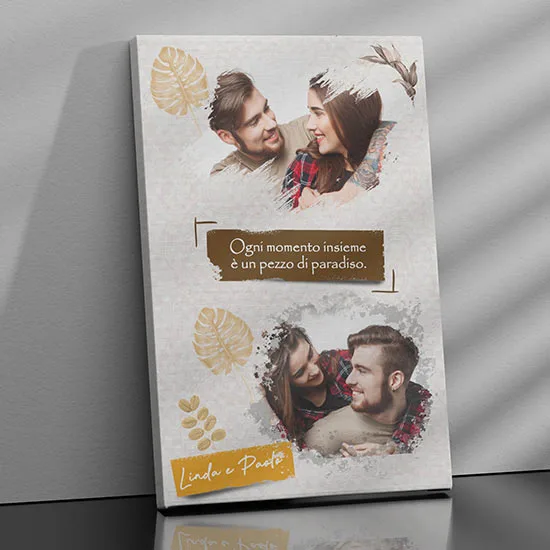 Photodecor Tela Personalizzata con Foto, foto personalizzata idea regalo, stampa su tela personalizzata (20x30 cm