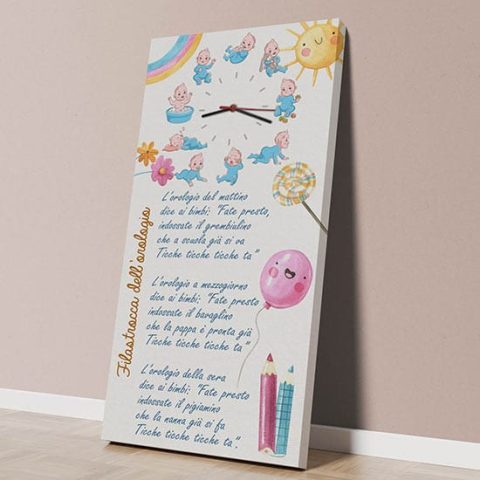 Orologio da parete per bambini, orologio didattico per bambini | Orologi da classe rotondi da 8 pollici per la camera dei bambini | Silenzioso senza ticchettio Impara a leggere l'orologio, racconta l