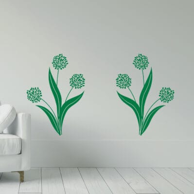 Fiori adesivi per decorare le pareti con eleganza e stile, ideali per soggiorni e camere dal look moderno e raffinato.