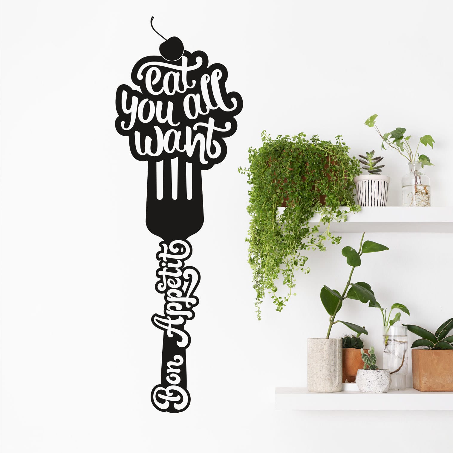 Sticker cucina adesivo da parete con frase ironica, perfetto per personalizzare le pareti della tua cucina con stile moderno e originale.