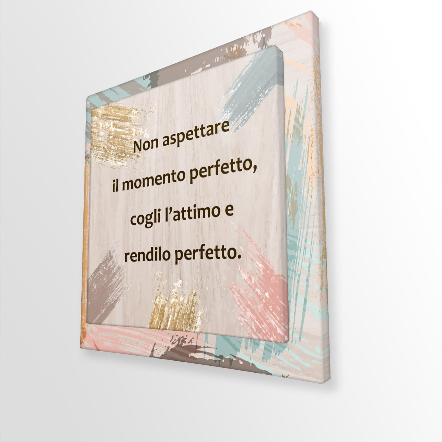 Quadro moderno 3D con frase motivazionale, decorazione murale per soggiorno, studio e spazi creativi.
